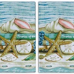 𝅺set of 2 Kay Dee Designs Stories of the Sea Kitchen Towels
